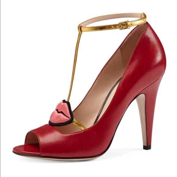 gucci red high heels